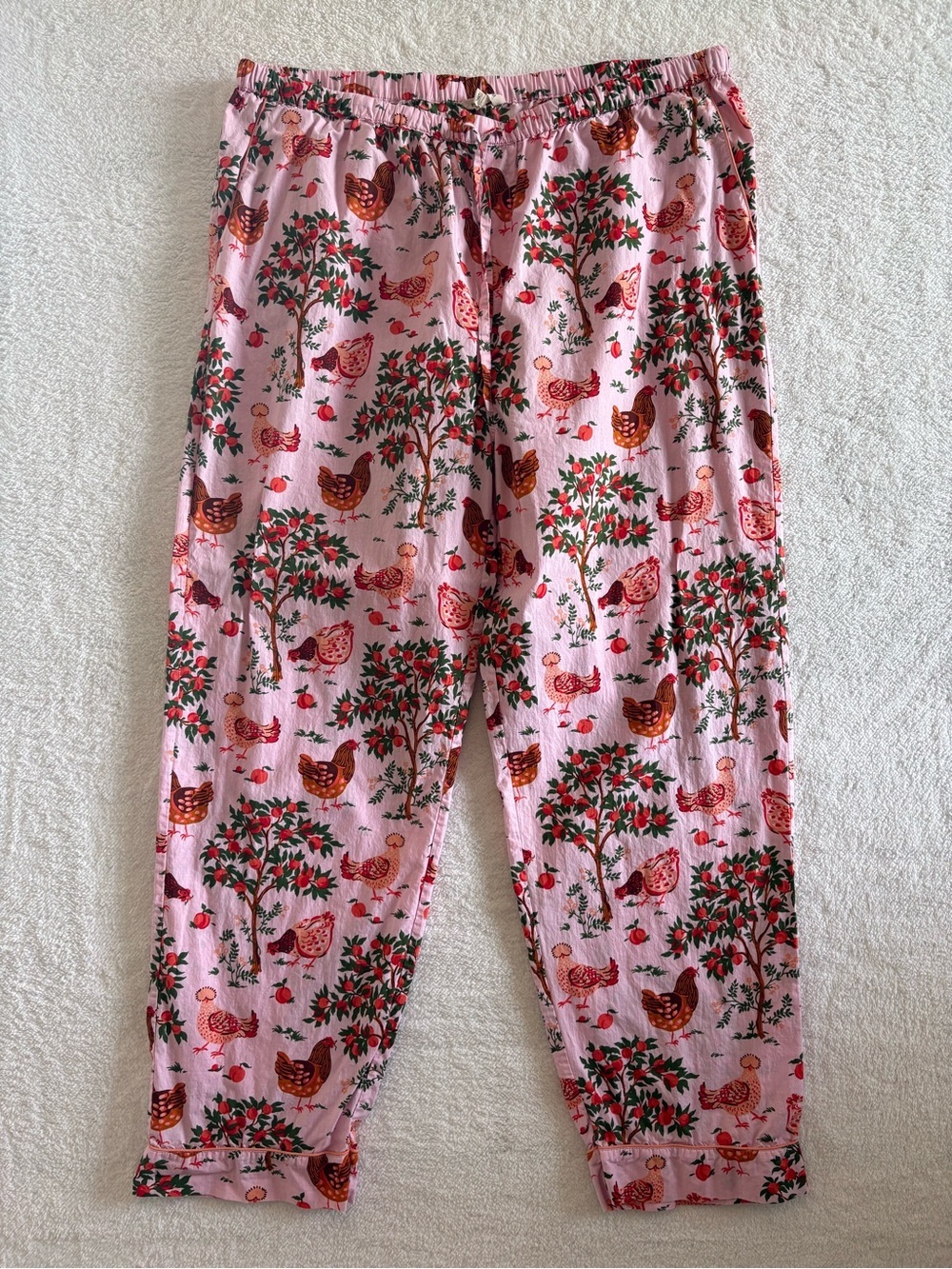 Printfresh Hen House Print Pajama Pants Size 1X Tall